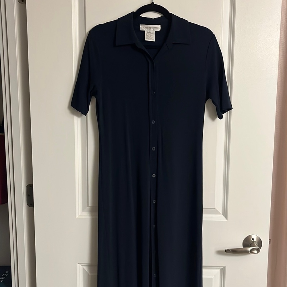 EUC Jones New York Navy Short-sleeve Shirtdress
